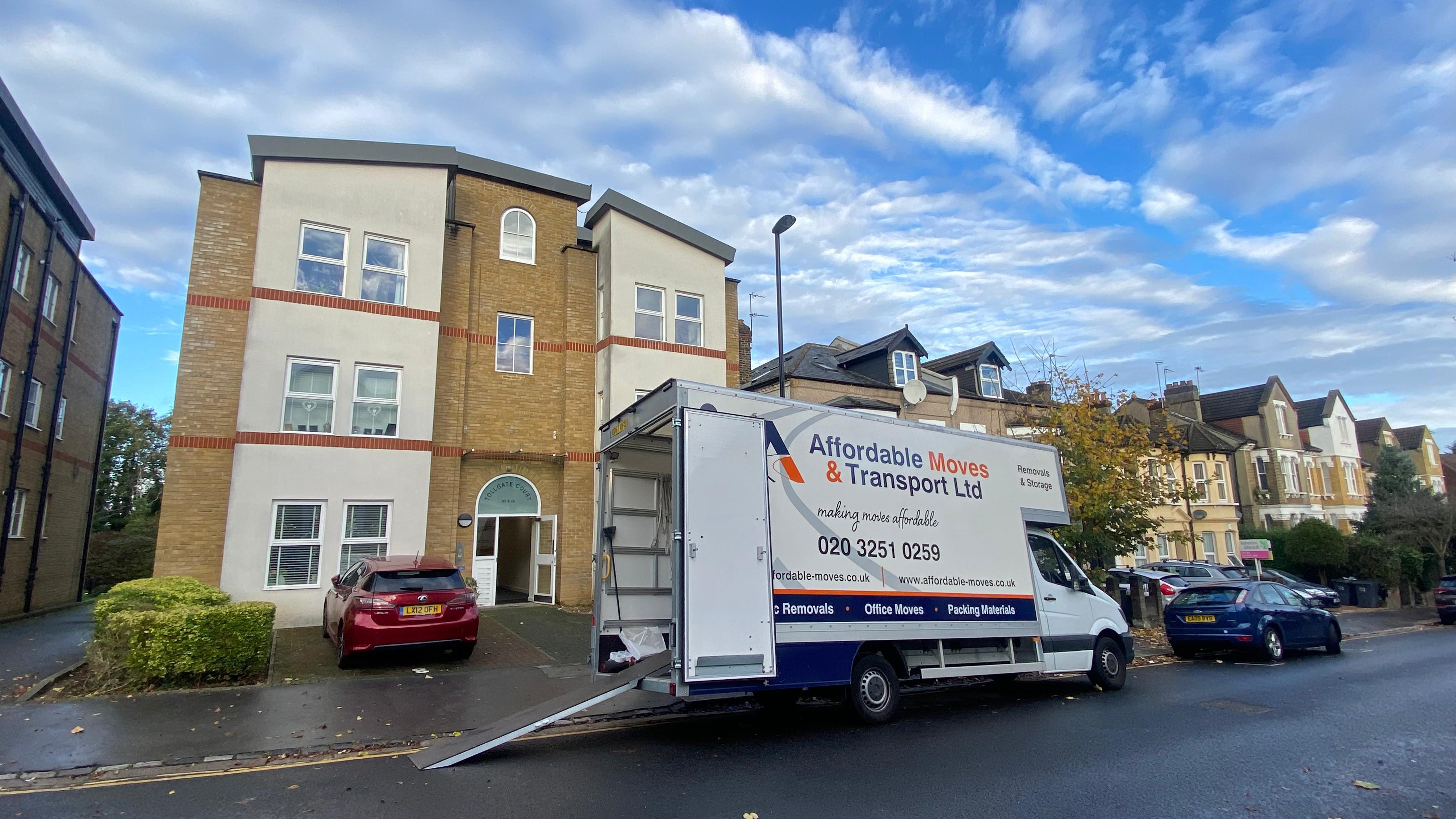 Office removals van in South London